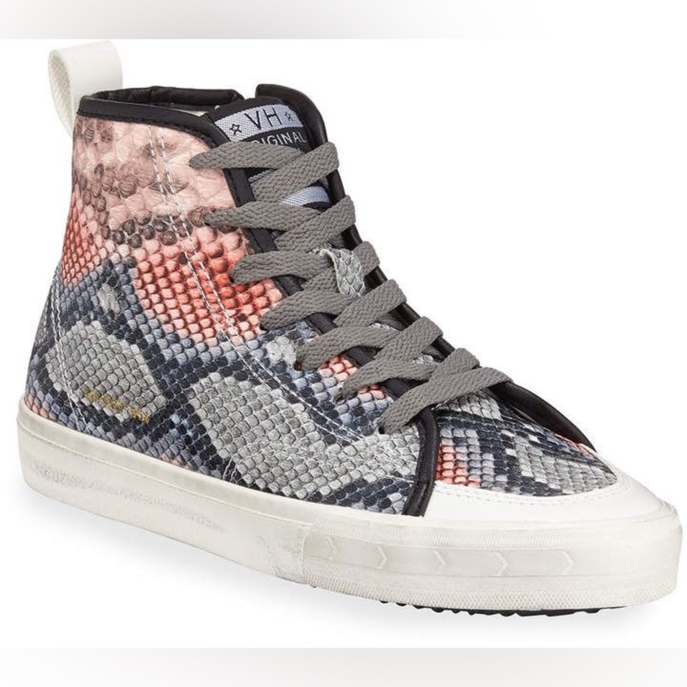 Vintage Havana Smack Snake-Print Leather Sneakers
